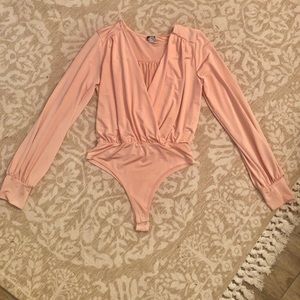 Blush draped bodysuit!